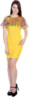 James Scot Women's Sheath Yellow Dress