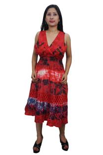 Indiatrendzs Women's Gathered Red Dress