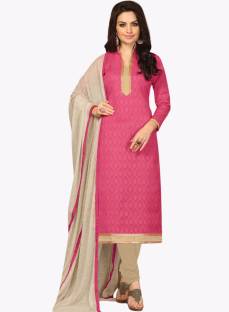 Multi Retail Cotton Embroidered Semi-stitched Salwar Suit Dupatta Material