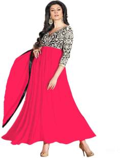Shreeji Fashion Georgette Embroidered Semi-stitched Salwar Suit Dupatta Material