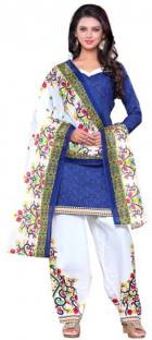 vivel Cotton Polyester Blend Printed Salwar Suit Dupatta Material