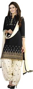 Aashvi Creation Cotton Embroidered Salwar Suit Dupatta Material