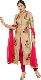 Zelly Creation Cotton Embroidered Semi-stitched Salwar Suit Dupatta Material