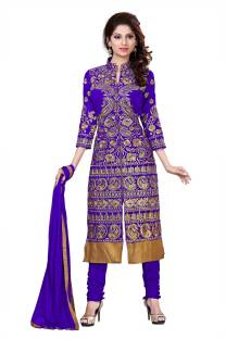 Shree Somnath Georgette Embroidered Semi-stitched Salwar Suit Dupatta Material