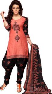 Suali Cotton Polyester Blend Printed Salwar Suit Dupatta Material