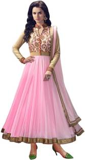 Shital Fashion World Net Embroidered, Self Design Semi-stitched Salwar Suit Dupatta Material