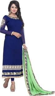 fashion ritmo Georgette Self Design Semi-stitched Salwar Suit Dupatta Material