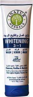 INATUR Whitening 3 in 1 /Scrub/Mask for All Skin Types For Unisex Face Wash