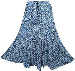 Indiatrendzs Printed Women's A-line Multicolor Skirt