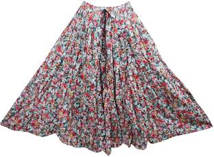 Indiatrendzs Printed Women's A-line Multicolor Skirt