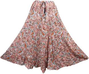Indiatrendzs Printed Women's A-line Multicolor Skirt