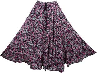 Indiatrendzs Printed Women's A-line Multicolor Skirt