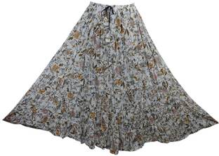 Indiatrendzs Printed Women's A-line Multicolor Skirt