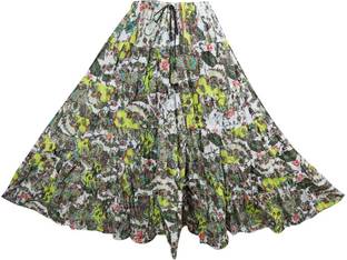 Indiatrendzs Printed Women's A-line Multicolor Skirt