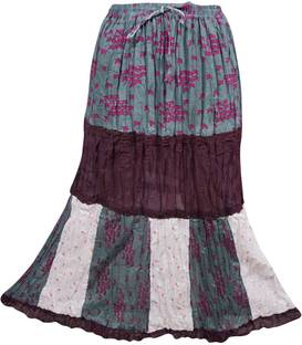 Indiatrendzs Printed Women's A-line Multicolor Skirt