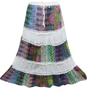 Indiatrendzs Printed Women's A-line Multicolor Skirt