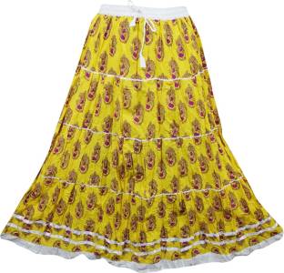 Indiatrendzs Printed Women's A-line Multicolor Skirt