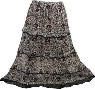 Indiatrendzs Printed Women's A-line Multicolor Skirt