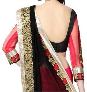 Aashvi Creation Embroidered Fashion Georgette Saree