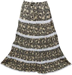 Indiatrendzs Printed Women's A-line Multicolor Skirt