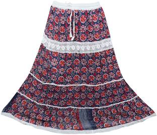 Indiatrendzs Printed Women's A-line Multicolor Skirt