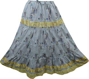 Indiatrendzs Printed Women's A-line Multicolor Skirt