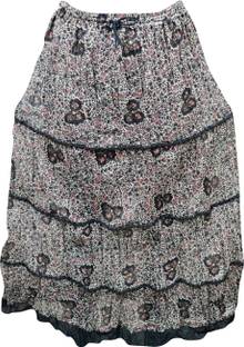 Indiatrendzs Printed Women's A-line Multicolor Skirt