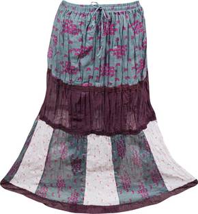 Indiatrendzs Printed Women's A-line Multicolor Skirt