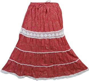Indiatrendzs Printed Women's A-line Multicolor Skirt
