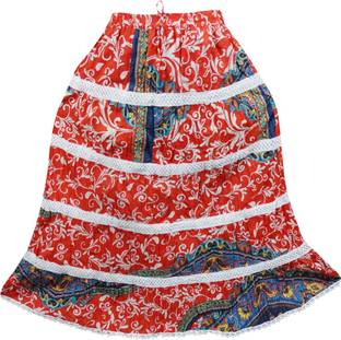 Indiatrendzs Printed Women's A-line Multicolor Skirt