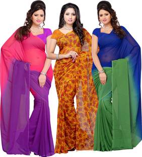 Shaily Retails Printed Fashion Georgette Saree