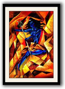 Artifa Lord Shiva Meditating Framed Wall Painting Canvas 14 Inch X