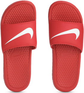 nike slippers for men red