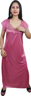 Indiatrendzs Women's Nighty with Robe