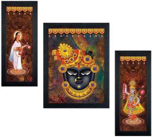 Delight Shreenathji Yamunaji Mahaprabhuji Painting Set Of 3 Canvas
