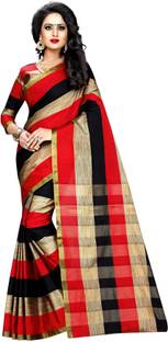 Anugrah Floral Print Banarasi Cotton, Silk, Crepe Saree