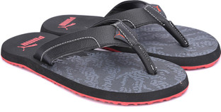 puma wrens black flip flops