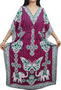 Indiatrendzs Printed Light Viscose Women's Kaftan