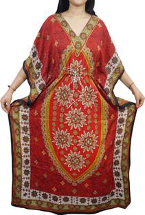 Indiatrendzs Printed Light Viscose Women's Kaftan