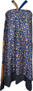 Indiatrendzs Floral Print Women Wrap Around Multicolor Skirt