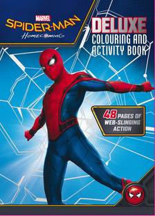 Spider Man Homecoming Deluxe Colouring Activity 48 Pages Web ...