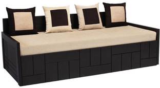 Auspicious Home Nelson 4 Pillows Double Engineered Wood Sofa Bed Finish Color Brown Mechanism Type Pull Out Delivery Condition Knock Down