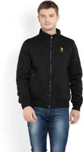 Full Sleeve Solid Men Reversible Jacket 
