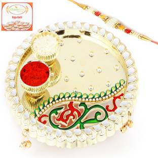 Ghasitaram Gifts Designer Rakhi Thali, Sweets