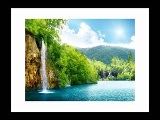 Flipkart Com Ravgar Nature Trees Lake Painting Landscape Canvas