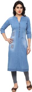 Kvsfab Solid Women's A-line Kurta