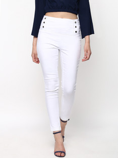 SASSAFRAS White Jegging Price in India 