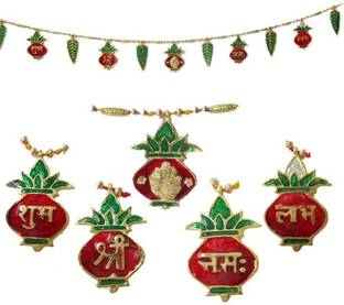 Whiy Handmade Wooden Wall Hanging Crafted Om With Ganesh Ji