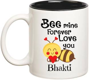 HUPPME Love You Gidon Bee mine Forever Inner Black Ceramic Coffee Mug Price  in India - Buy HUPPME Love You Gidon Bee mine Forever Inner Black Ceramic  Coffee Mug online at 