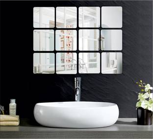 Shrih Large Mirror Tile Wall Stickers 3d Sticker Price In India